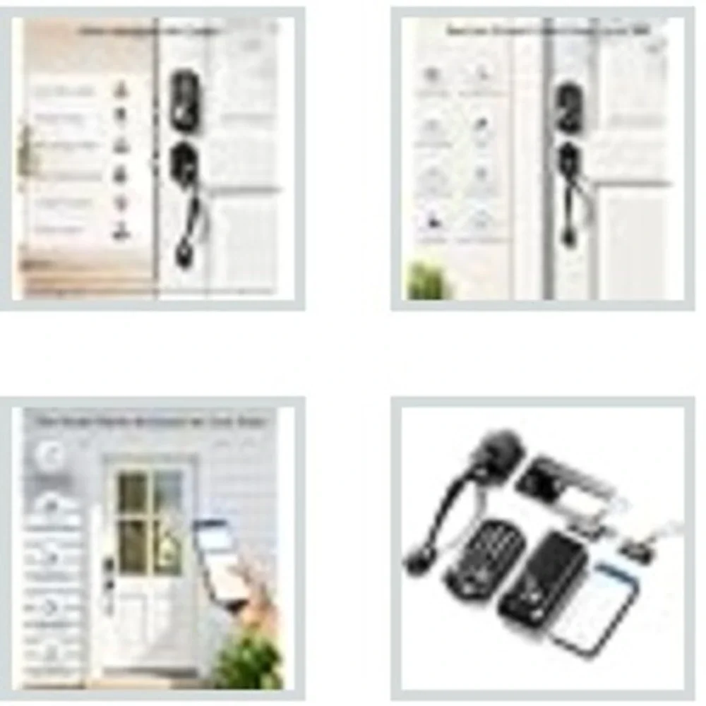 Veise VE06 H Smart Door Lock Set App Control Keyless Entry Deadbolt Matte Black - Picture 5 of 6